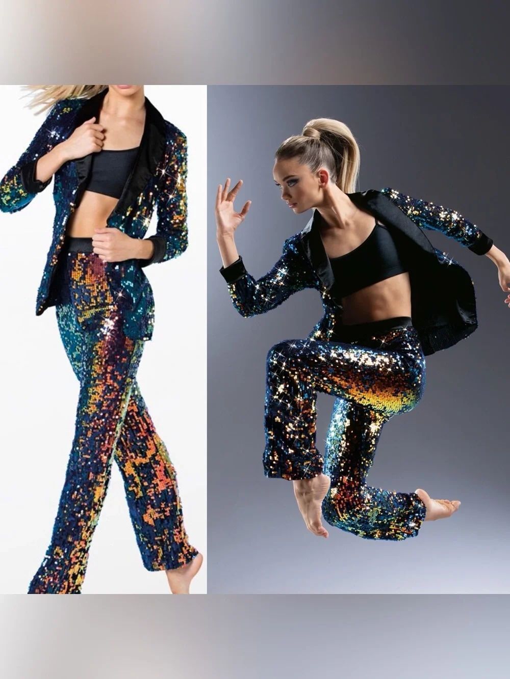 Weissman dance costume menswear sequin Suit tux Pressur jazz broadway NV13207 SA